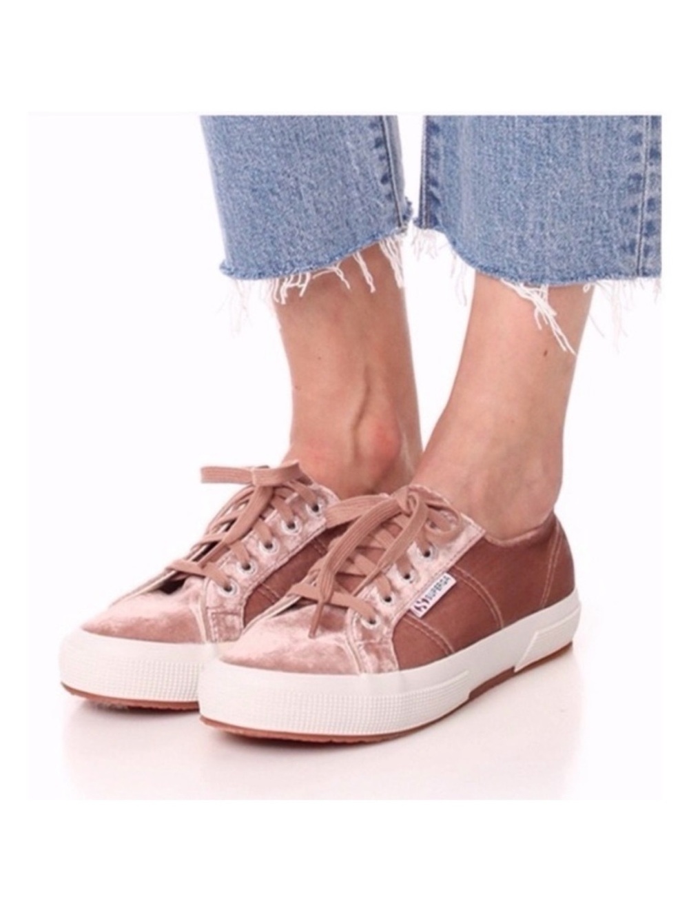 Superga | 2750 Velvet Pink Dusty Mauve Rose Lace Up Sneaker | Sz 9